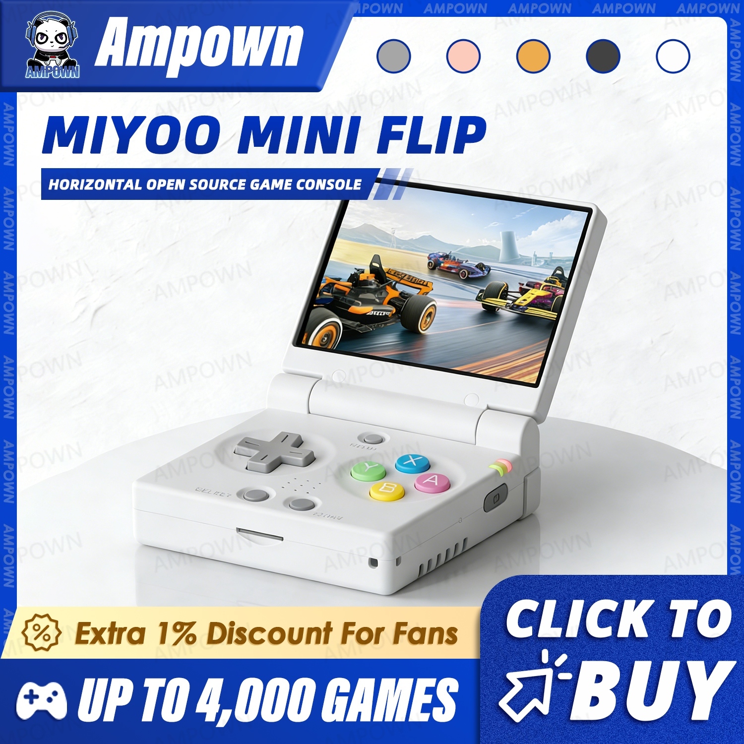 Gaming Console Zone - MIYOO MINI FLIP Handheld Game Console