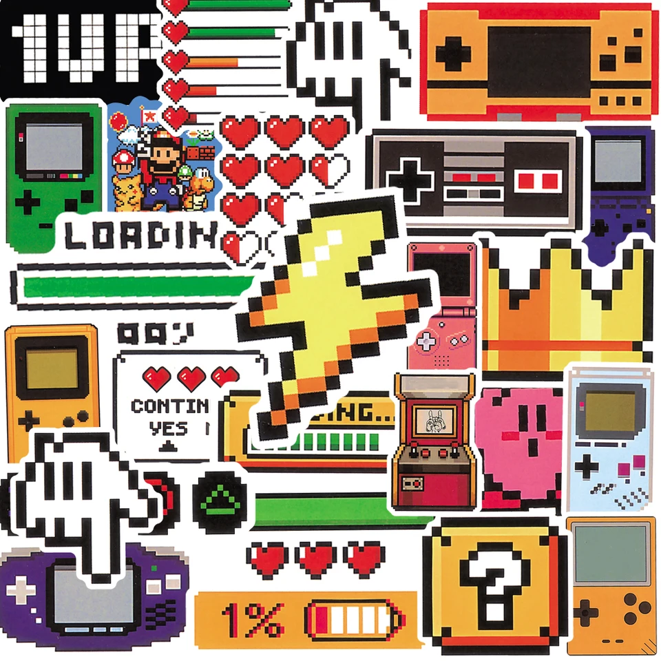 Gaming Console And - 50PCS Classic Gaming Console Cartoon Stickers