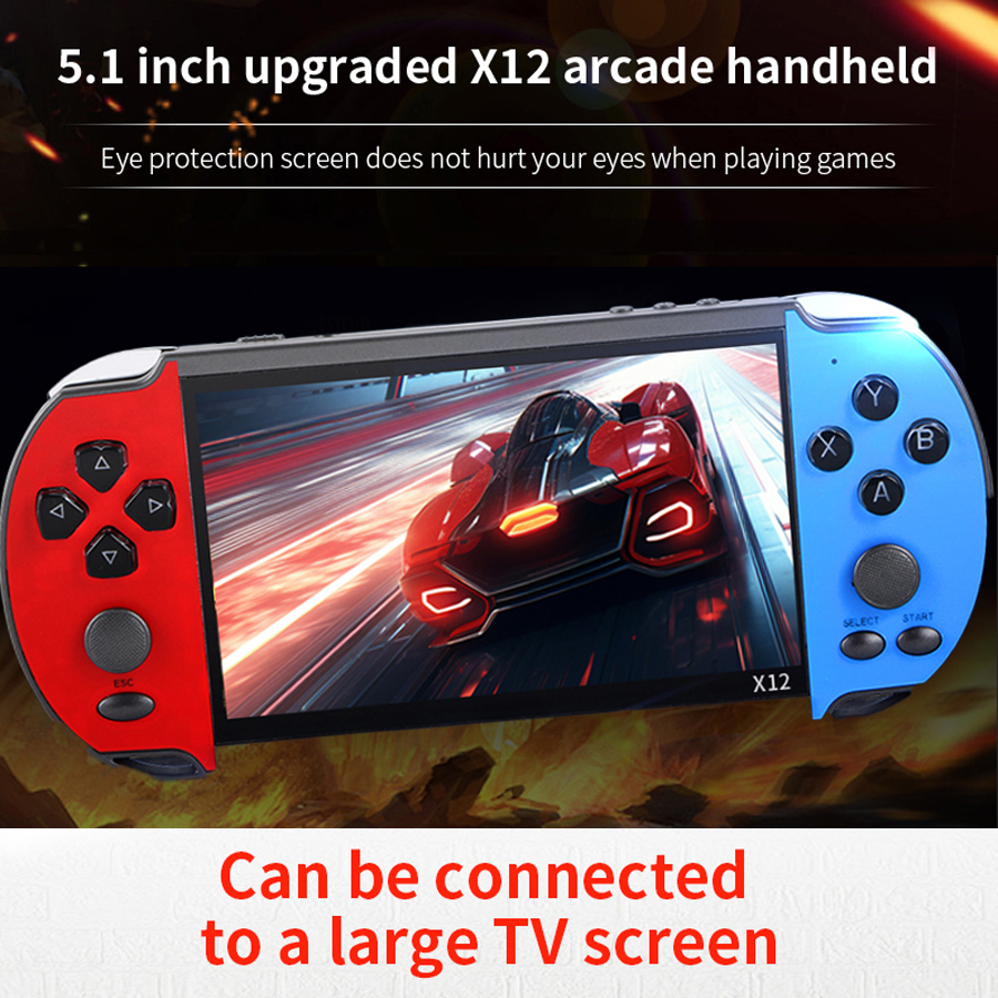 Gaming Console Old School - Portable Handheld Videogame TV Retro Video