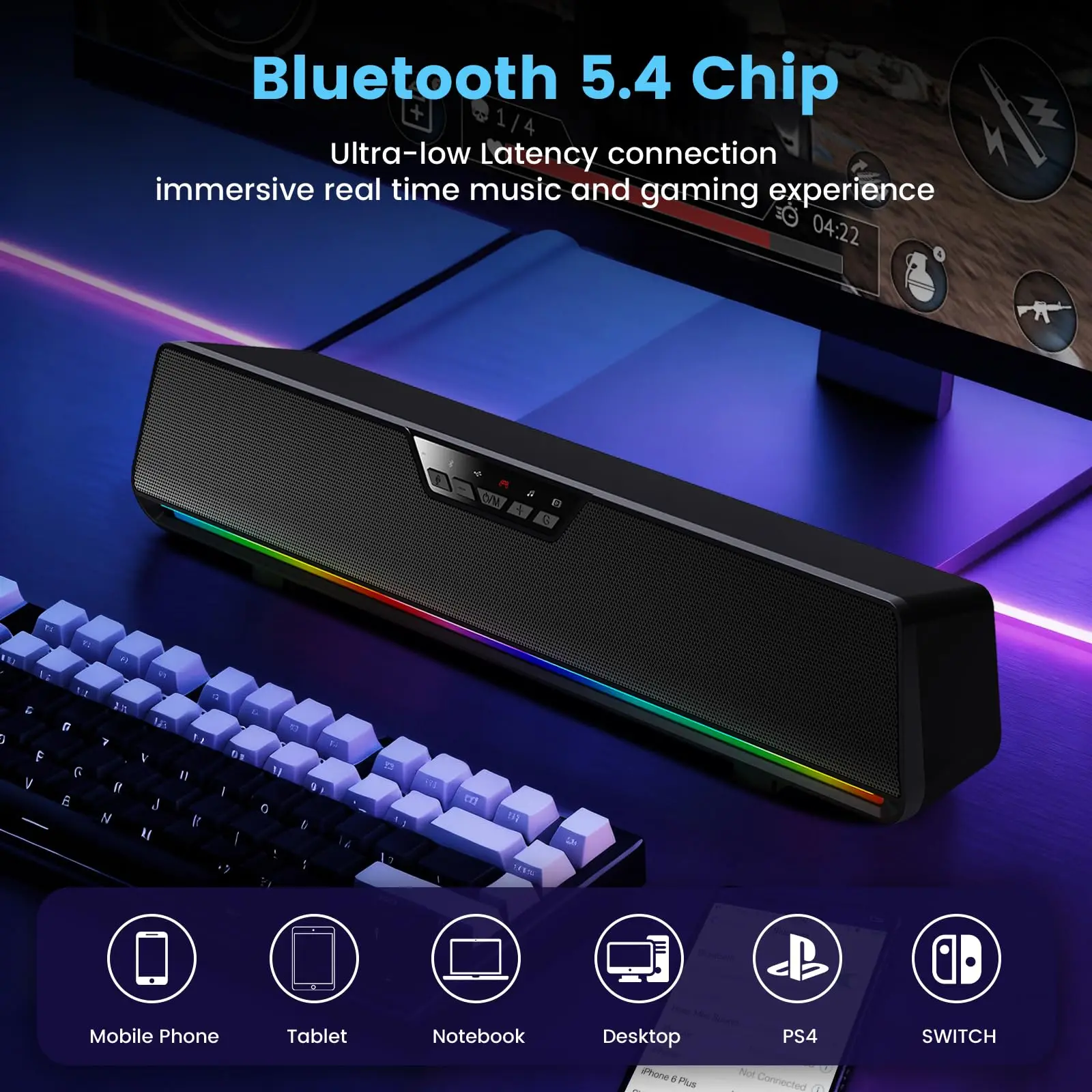GS6 Pro 7.1 Gaming Speaker Bar – Gaming Console Apple recenzja i cena