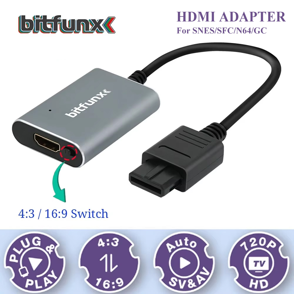 Bitfunx 720P Svideo / AV To HD – Gaming Console All In One recenzja i cena