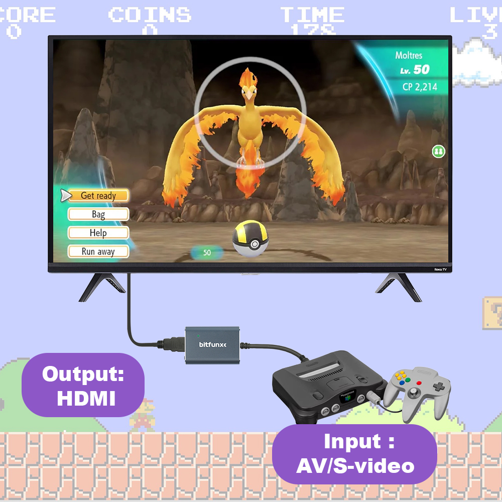 Bitfunx 720P Svideo / AV To HD – Gaming Console All In One recenzja i cena