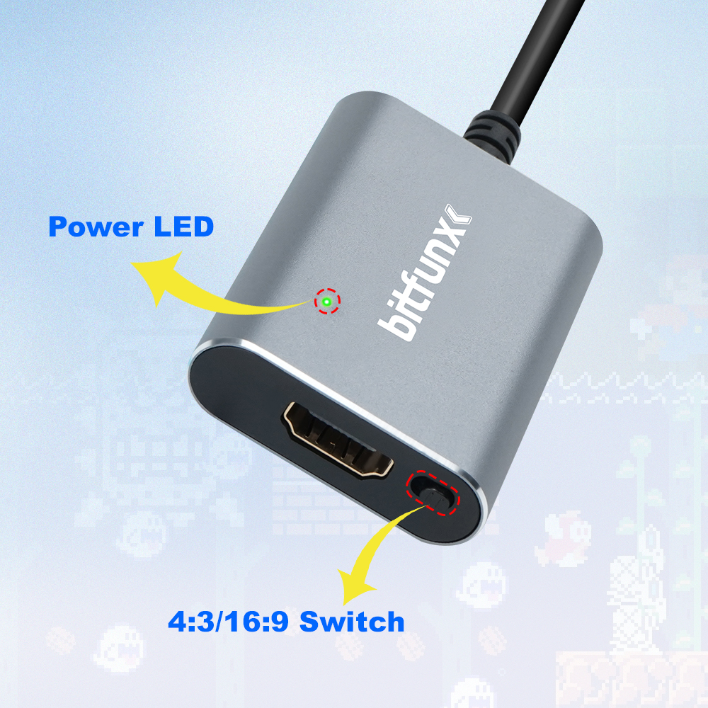 Bitfunx 720P Svideo / AV To HD – Gaming Console All In One recenzja i cena