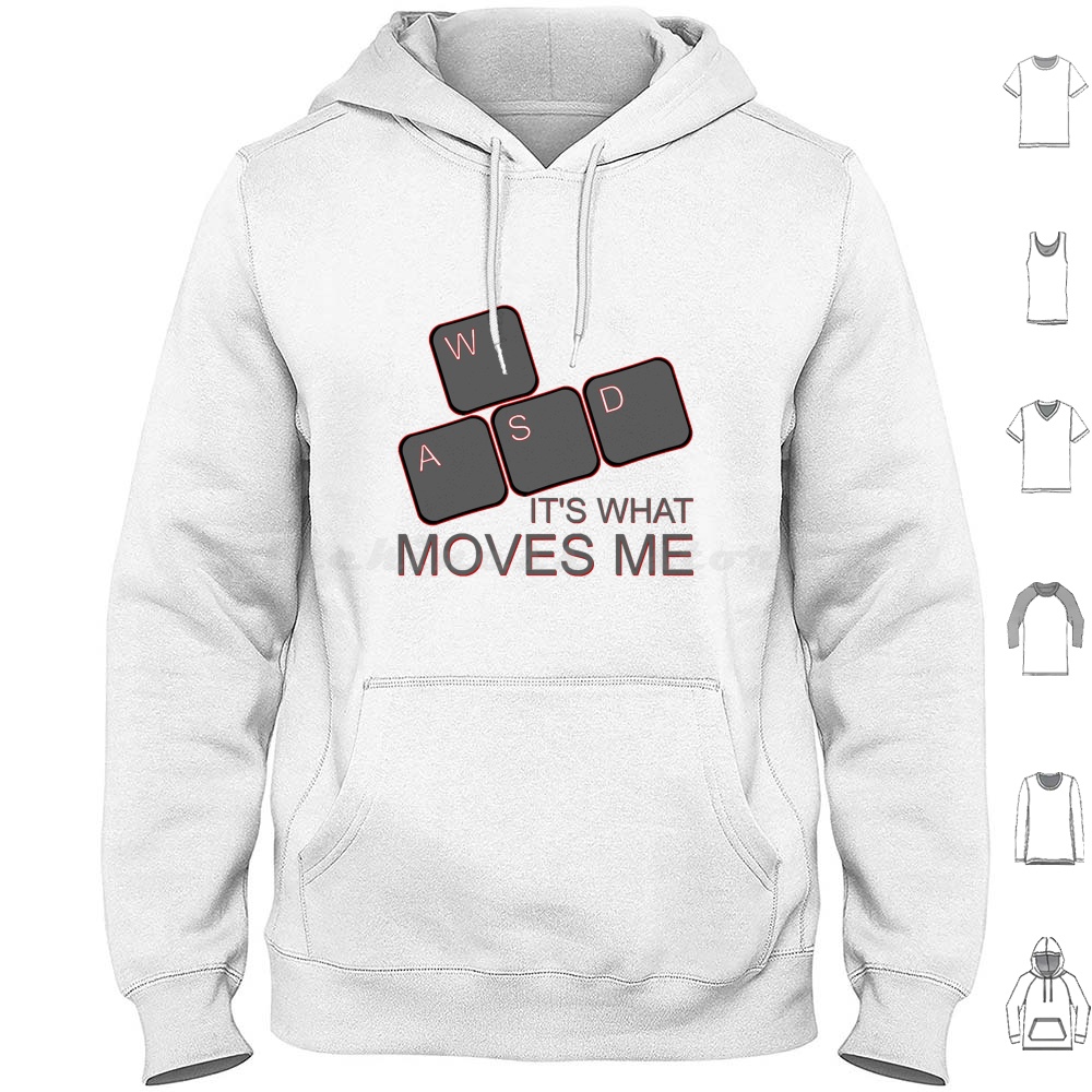 Wasd Moves Me Hoodies Long Sle – Gaming Console With Keyboard recenzja i cena