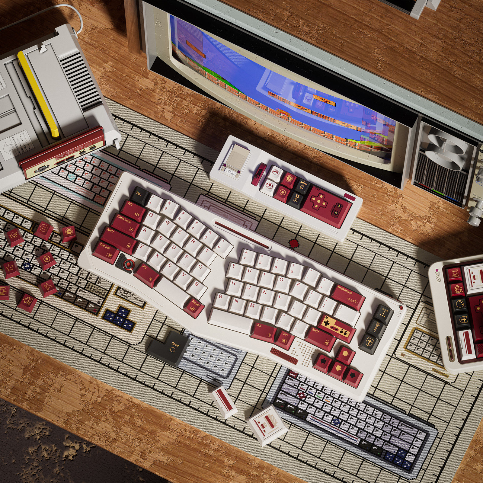 80Retros FC1983 Retro Red And  – Gaming Console With Keyboard recenzja i cena
