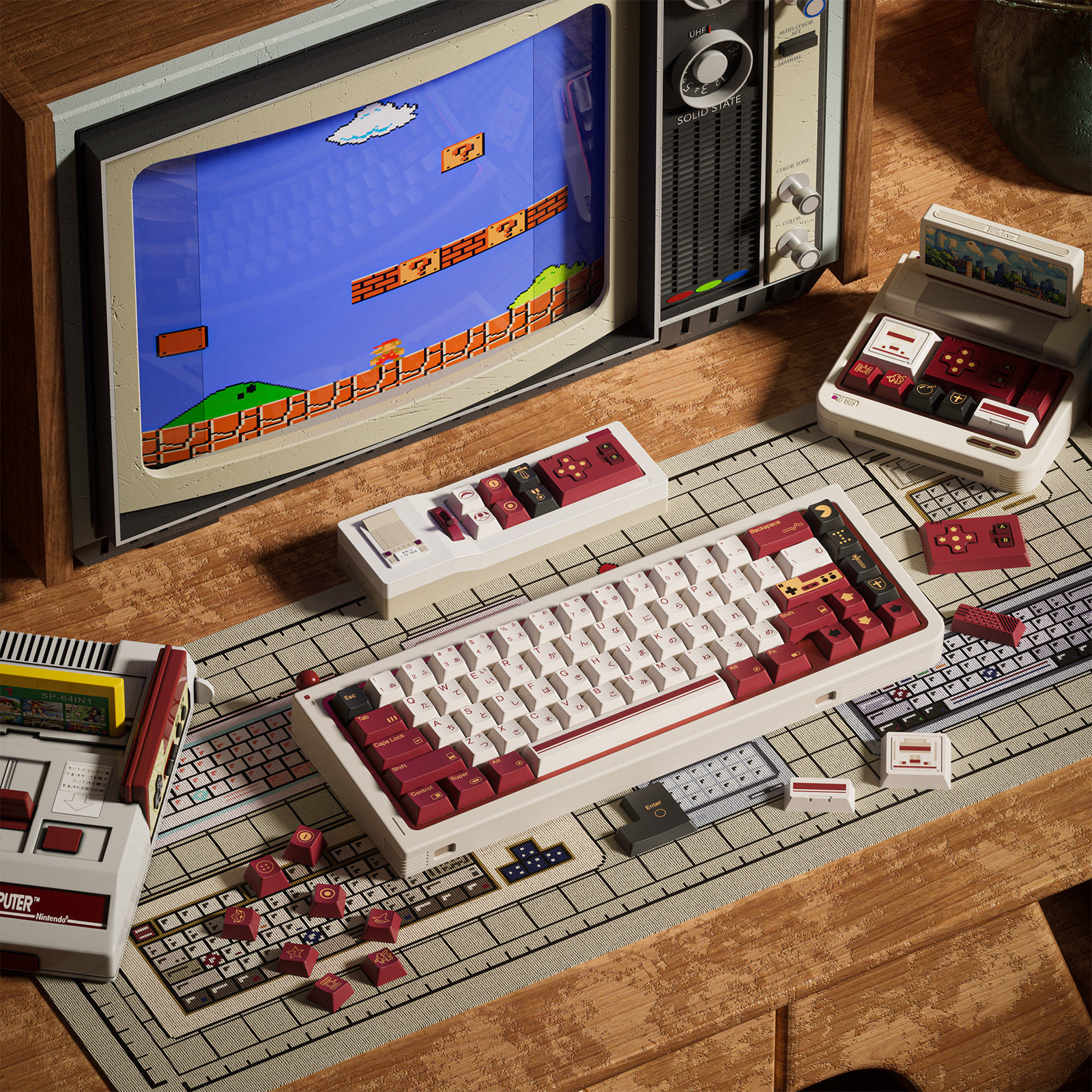 80Retros FC1983 Retro Red And  – Gaming Console With Keyboard recenzja i cena