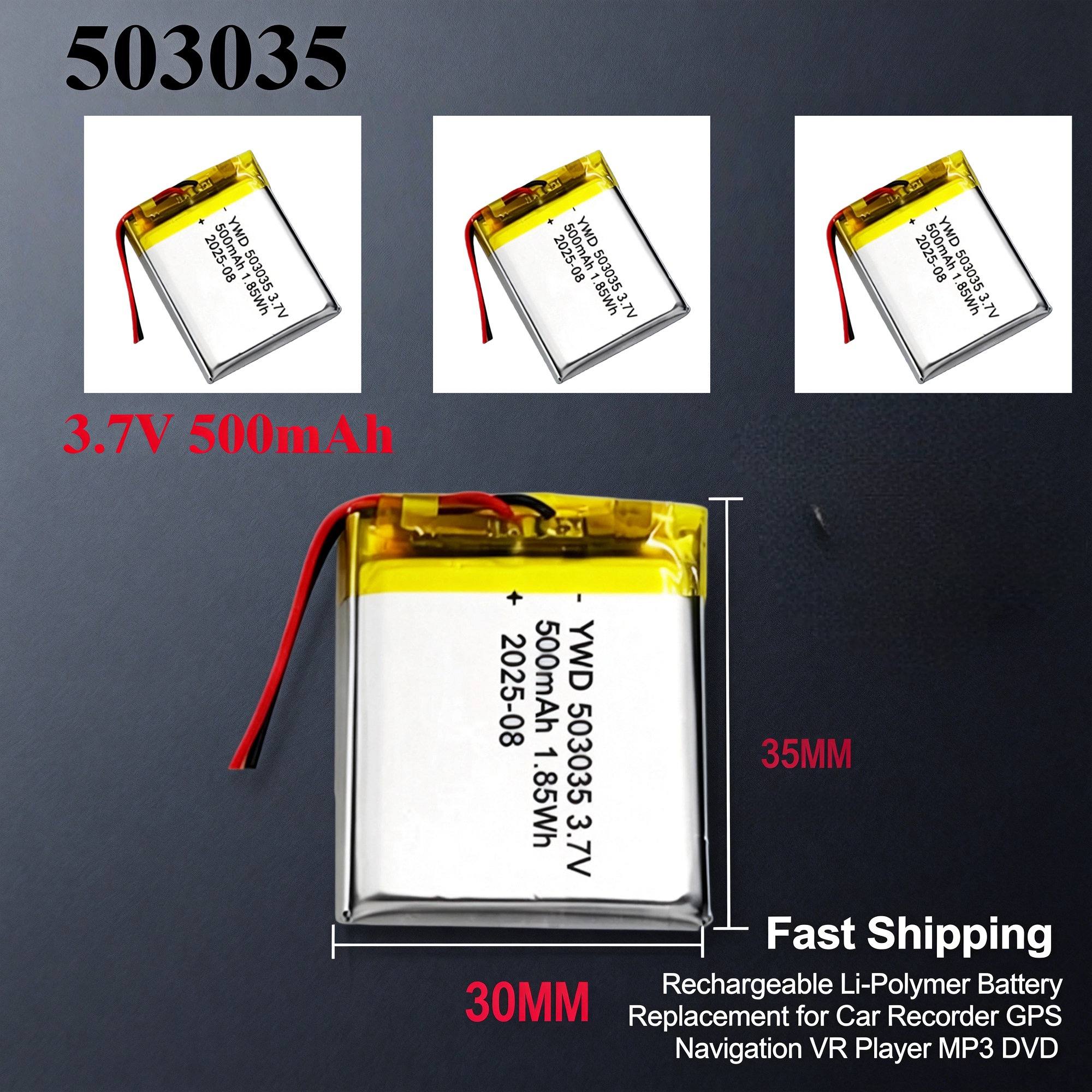 3.7V 500mAh 503035 Rechargeabl – Gaming Console Vr recenzja i cena